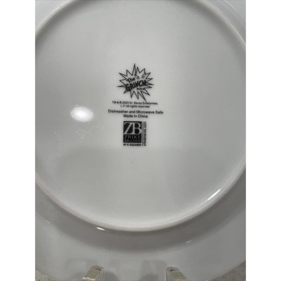 Set of 3 SALAD DESSERT APPETIZER PLATE Grinch & Max Stole Christmas Tree 8” - Picture 5 of 6